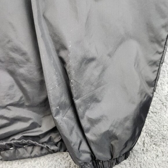 Vintage Satin Bomber Jacket Mens Medium Snap Front Black 90's Lined Car Cruizers - Picture 12 of 13